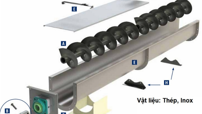 Phân phối các loại vít tải cấp liệu chất lượng, bền nhất hiện nay